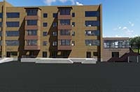 Фасад проектируемого объекта по улице Клубная 44